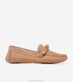 nubuck bege bétula calçados 8Z8F73 mulheres Cole Haan Evelyn Bow driver