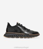 nuvem de tempestade de pavimento preto calçados 8Z8F301 homens Cole Haan 5.zerogrand ponta de asa oxford