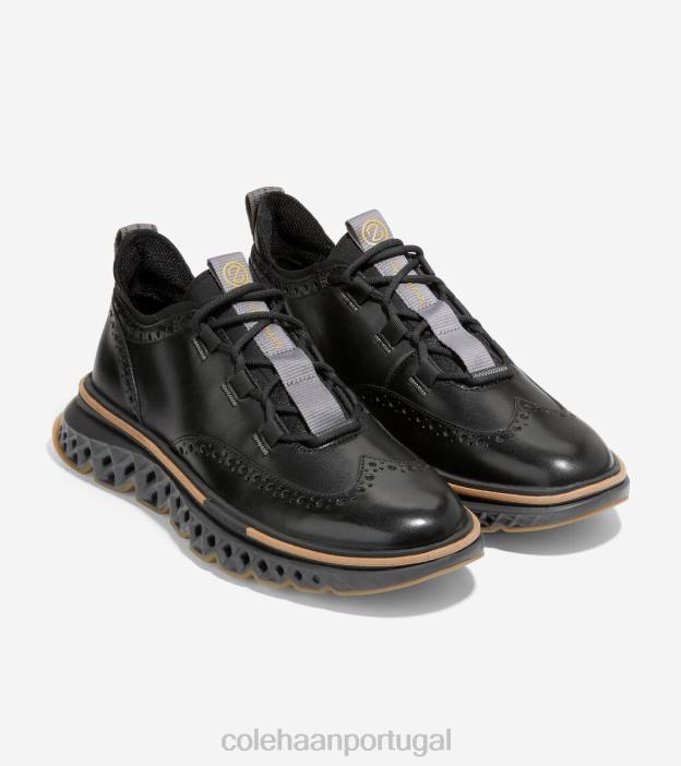 nuvem de tempestade de pavimento preto calçados 8Z8F301 homens Cole Haan 5.zerogrand ponta de asa oxford - Image 5