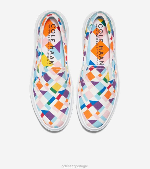 orgulho multicolorido calçados 8Z8F56 mulheres Cole Haan tênis slip-on de lona grandpro rally - Image 4