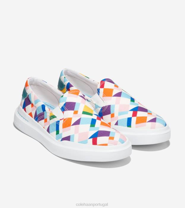 orgulho multicolorido calçados 8Z8F56 mulheres Cole Haan tênis slip-on de lona grandpro rally - Image 5