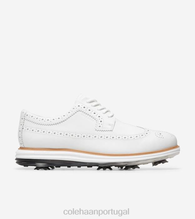 ótico branco natural calçados 8Z8F483 homens Cole Haan sapato de golfe original grand tour - Image 1