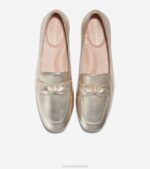 ouro calçados 8Z8F137 mulheres Cole Haan mocassim york bow - Image 4
