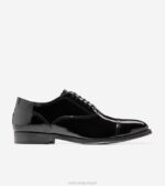 patente preta calçados 8Z8F402 homens Cole Haan clássicos modernos cap toe oxford