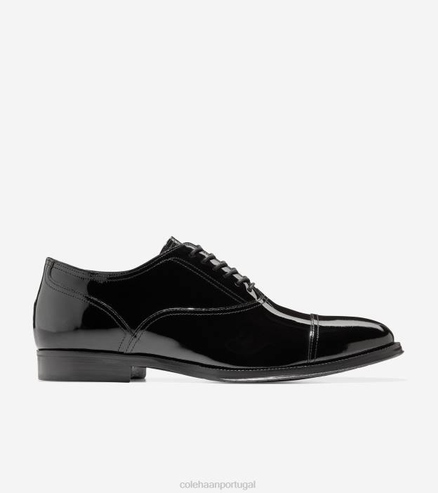 patente_preta_calcados_8z8f402_homens_cole_haan_classicos_modernos_cap_toe_oxford.jpg patente preta calçados 8Z8F402 homens Cole Haan clássicos modernos cap toe oxford - Image 1