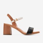 pecan-marfim-preto calçados 8Z8F75 mulheres Cole Haan sandália salto bloco josie