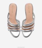 prata metálica calçados 8Z8F143 mulheres Cole Haan sandália adela - Image 4