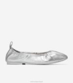 prata metálica calçados 8Z8F97 mulheres Cole Haan balé macio de york