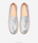 prata metálico-marfim calçados 8Z8F94 mulheres Cole Haan Mocassim Nantucket 2.0 Penny Mocassim - Image 4