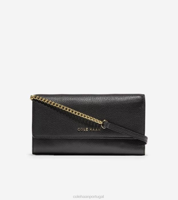 preto acessórios 8Z8F494 mulheres Cole Haan carteira em uma corrente - Image 1