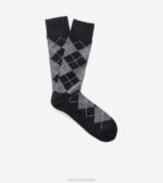preto acessórios 8Z8F599 homens Cole Haan meias clássicas da tripulação argyle - Image 2