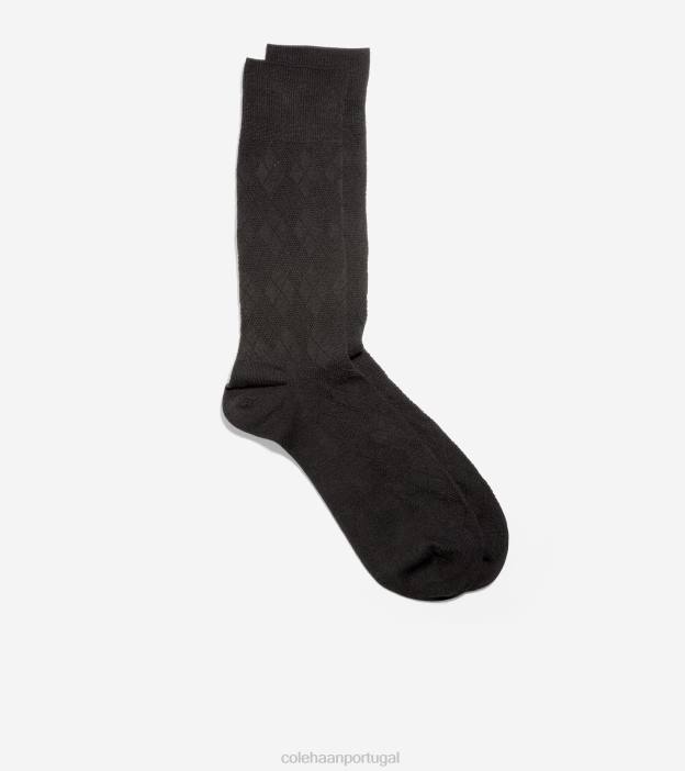 preto acessórios 8Z8F607 homens Cole Haan meias tonais argyle crew - Image 2