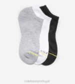preto-branco-cinza acessórios 8Z8F515 mulheres Cole Haan zerogrand 3 pares de meias forro