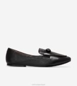 preto calçados 8Z8F139 mulheres Cole Haan mocassim york bow