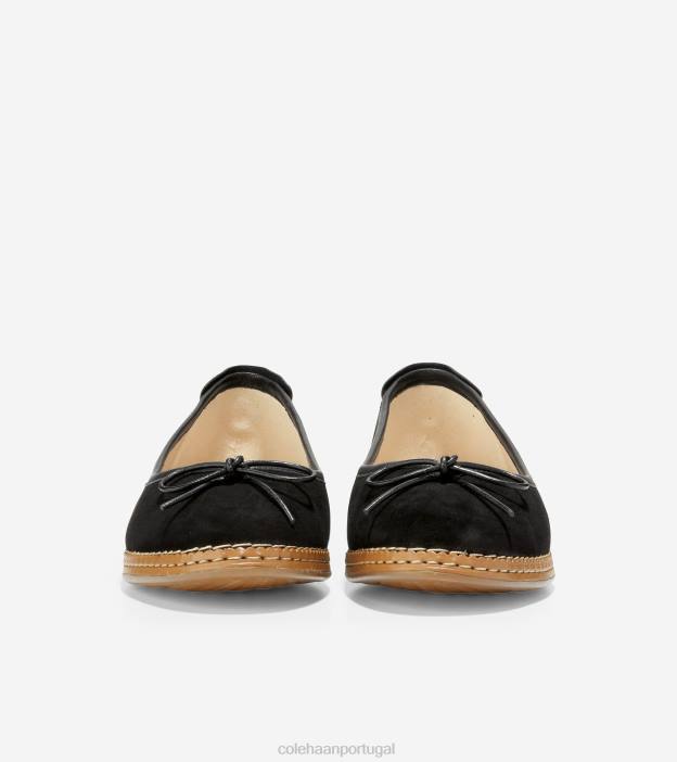preto calçados 8Z8F179 mulheres Cole Haan cloudfeel balé plano durante todo o dia - Image 2