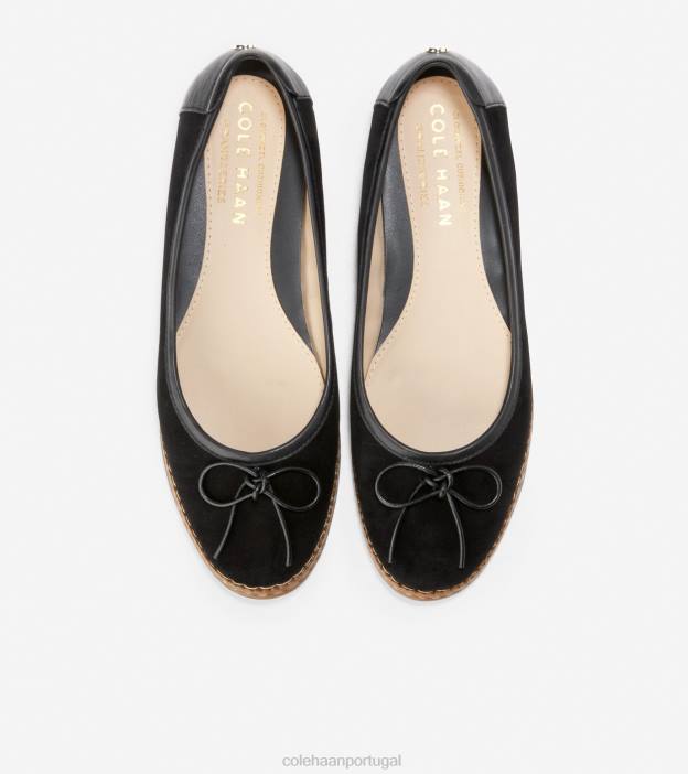 preto calçados 8Z8F179 mulheres Cole Haan cloudfeel balé plano durante todo o dia - Image 4