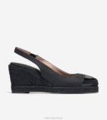 preto calçados 8Z8F34 mulheres Cole Haan espadrille cloudfeel slingback cunha