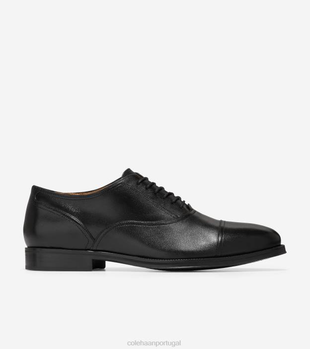 preto_calcados_8z8f400_homens_cole_haan_classicos_modernos_cap_toe_oxford.jpg preto calçados 8Z8F400 homens Cole Haan clássicos modernos cap toe oxford - Image 1