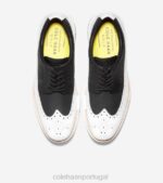 preto-óptico branco calçados 8Z8F484 homens Cole Haan sapato de golfe original grand tour - Image 4