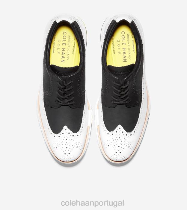 preto-óptico branco calçados 8Z8F484 homens Cole Haan sapato de golfe original grand tour - Image 4