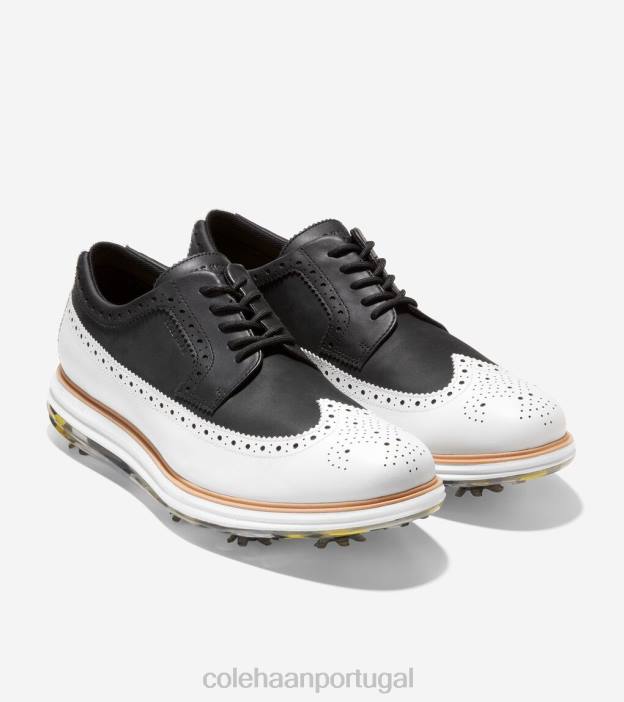 preto-óptico branco calçados 8Z8F484 homens Cole Haan sapato de golfe original grand tour - Image 5