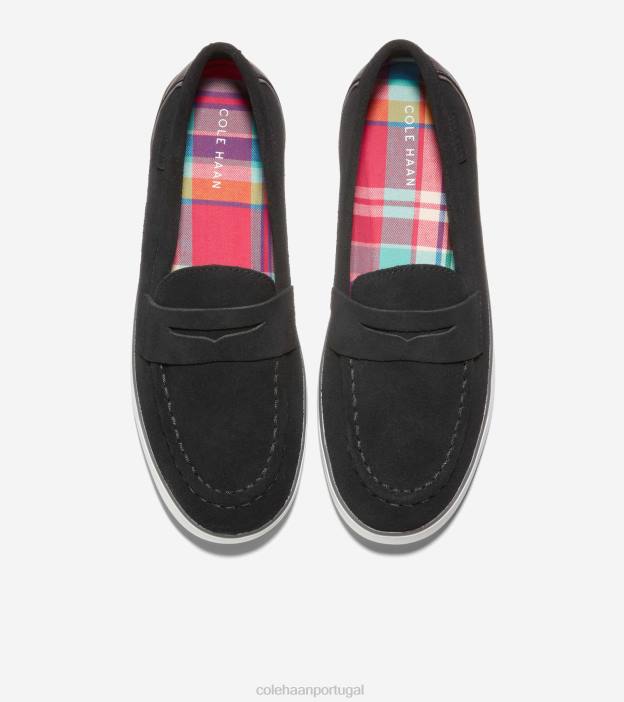 preto-silencioso tom-branco calçados 8Z8F92 mulheres Cole Haan Mocassim Nantucket 2.0 Penny Mocassim - Image 4