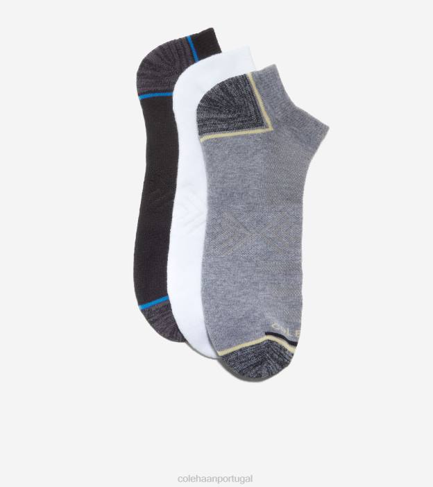 preto sortido acessórios 8Z8F609 homens Cole Haan Pacote com 3 meias de performance que não aparecem - Image 1