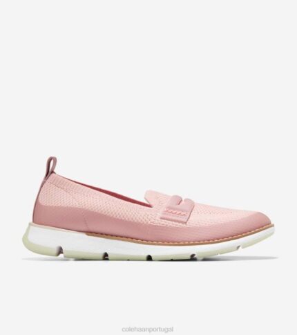 rose smoke tricotado em ponto branco calçados 8Z8F134 mulheres Cole Haan 4. mocassim zerogrand