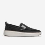 Stitchlite de bétula preto-prata calçados 8Z8F321 homens Cole Haan mocassim penny topspin grandpro