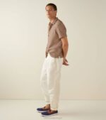 tecido azul marinho bege calçados 8Z8F352 homens Cole Haan nantucket penny mocassim - Image 2