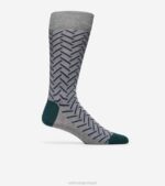 urze cinza acessórios 8Z8F593 homens Cole Haan meias de tripulação de vestido de espinha de peixe