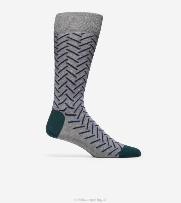 urze cinza acessórios 8Z8F593 homens Cole Haan meias de tripulação de vestido de espinha de peixe - Image 1